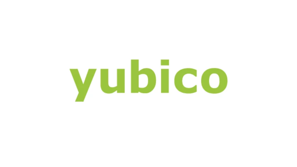 Logo de Yubico, fournisseur de clés de sécurité pour l'authentification forte